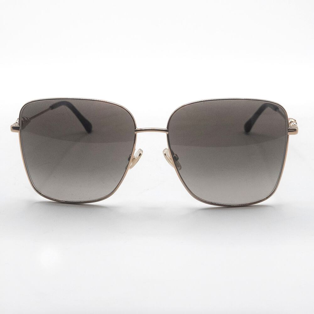 Jimmy Choo Sunglasses Size OS Square Luxury Glam Retro Gold Gray Hester